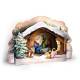 Pack de 6 cartes de vœux 3D - Noël Crèche