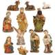 Crèche 12 santons - hauteur vers 90 cm