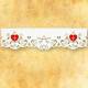 Dentelle brodée  " Cœur de Jésus "