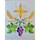 Linge d'autel " Raisin colore"