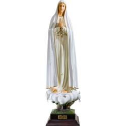 Statue Notre Dame Fatima avec pigeons  - 128cm