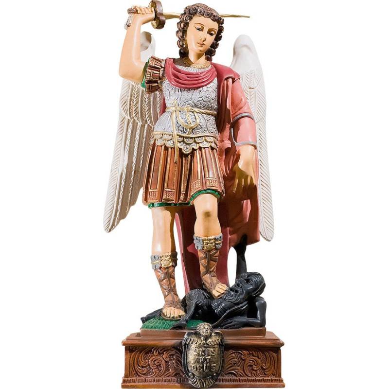 Statue Archange Saint Michel Argent Et Or - Silhouette Décorative 7 Cm, Fabriquée En Italie